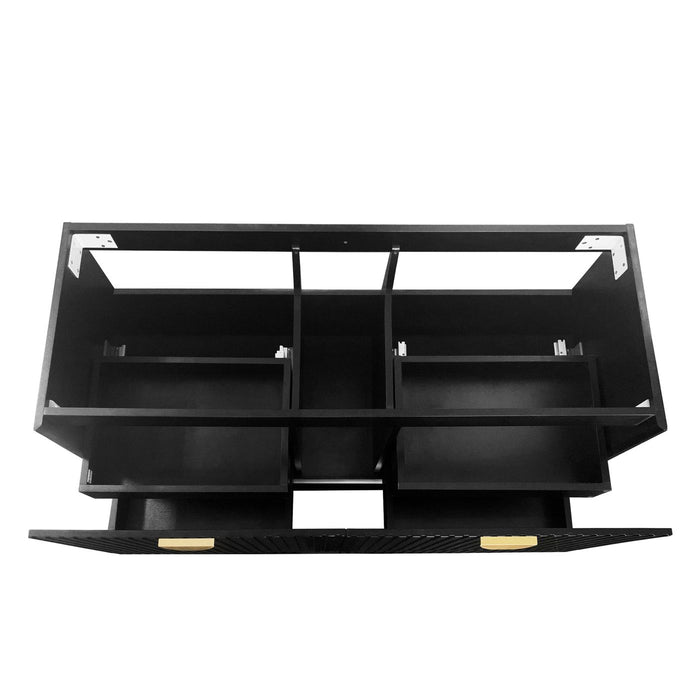 Marlo 1200mm Wall Hung Vanity Matte Black - MA1200B