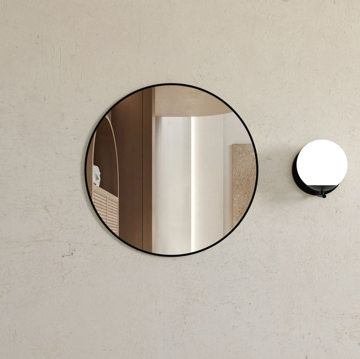 London Round Mirror Frame Matte Black - MFM700B