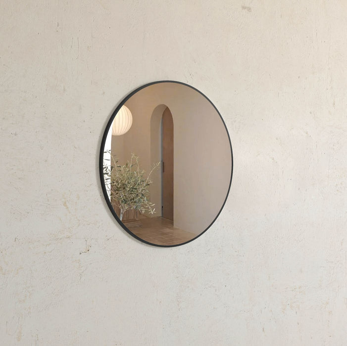 London Round Mirror Frame Matte Black - MFM700B
