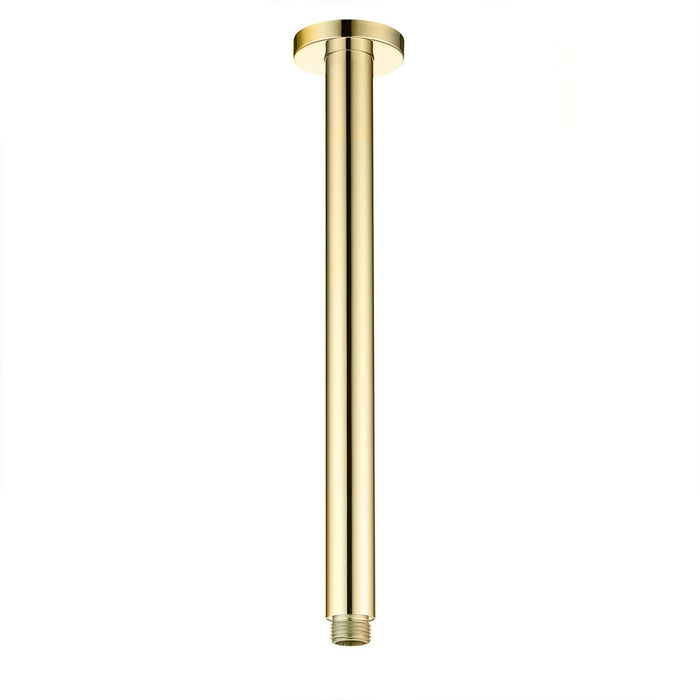 Vetto Round 300mm Ceiling Shower Arm Brushed Gold - PCSA3BG