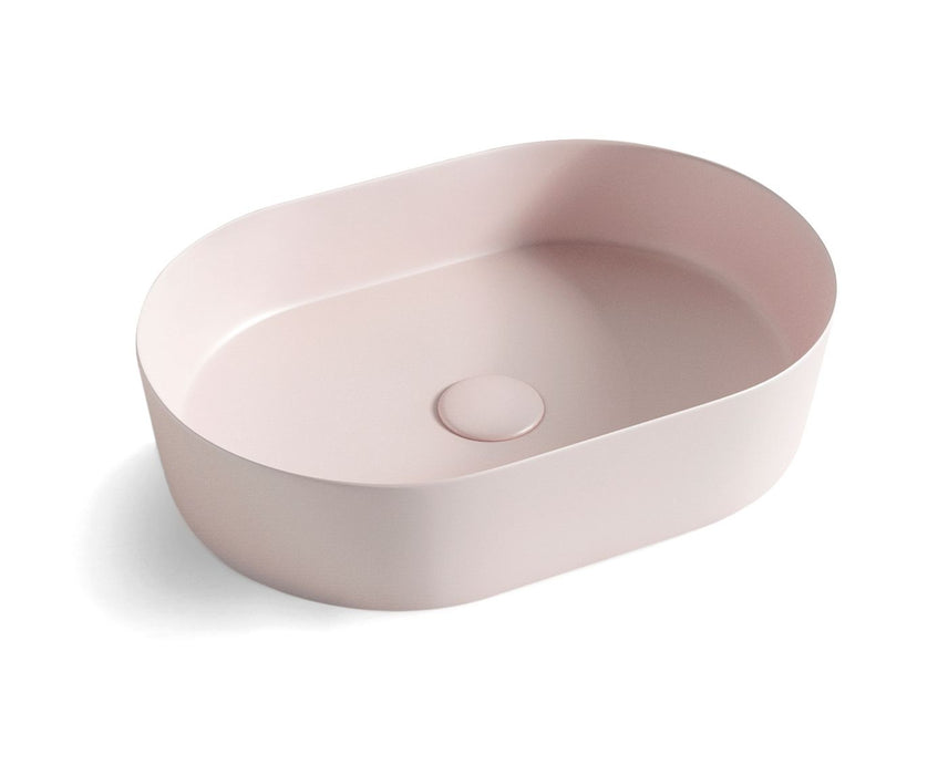 Quay Oval Above Counter Basin W500mm Matte Pink - OT5035MP