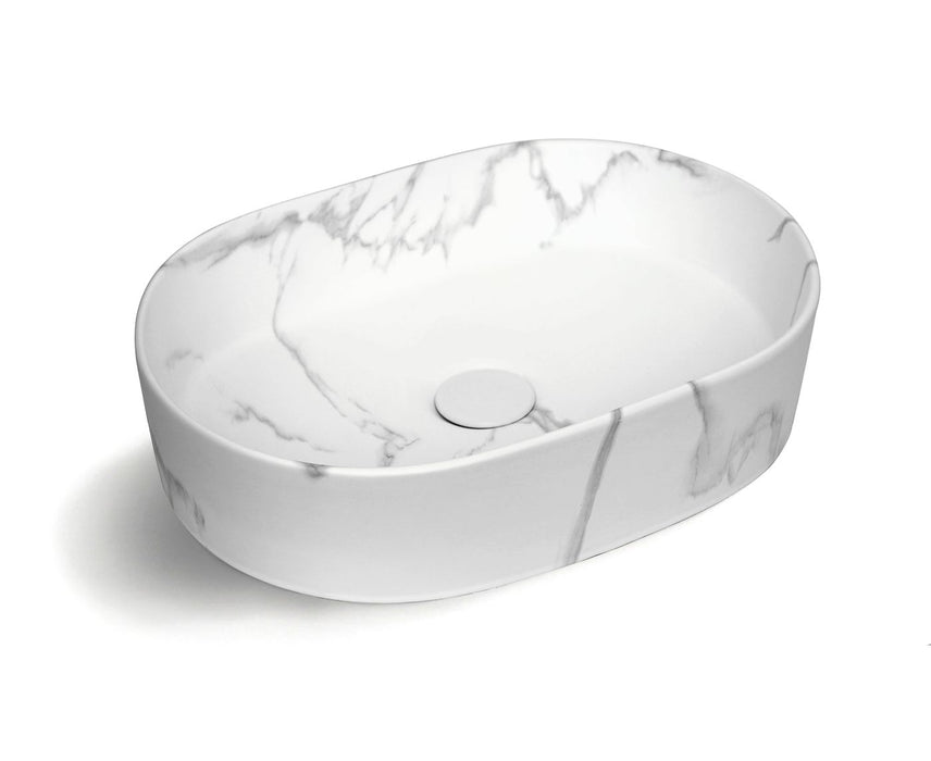 Quay Oval Above Counter Basin W500mm Marble - OT5035MCAR
