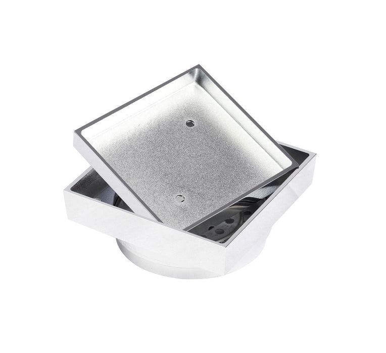 Smart 114mm Square Tiles Waste Chrome - ISWF03