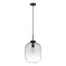 Buy Pendant Lights Australia Flaunt Pendant Light Black Metal Clear Glass - 22738