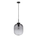 Buy Pendant Lights Australia Flaunt Pendant Light Black Metal Smoke Glass - 22737