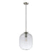 Buy Pendant Lights Australia Flaunt Pendant Light Satin Chrome Metal Clear Glass - 22744