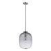 Buy Pendant Lights Australia Flaunt Pendant Light Satin Chrome Metal Smoke Glass - 22743