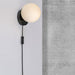 Buy Wall Sconce Australia Lilly 1 Light Wall Light Black & Opal White - 48891003