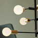 Buy Pendant Lights Australia Josefine 6 Light Pendant Matt Black  & Brass - 48933003