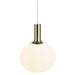 Buy Pendant Lights Australia Alton 1 Light Medium Pendant Black/Brass &  Opal white - 47313001