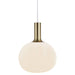 Buy Pendant Lights Australia Alton 1 Light Medium Pendant Black/Brass &  Opal white - 47313001