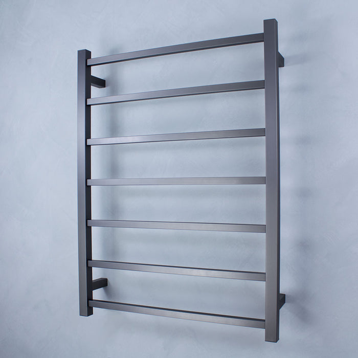 Heated Square Ladder 600 x 800mm Gun Metal Grey - GMG-STR01LEFT
