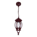 Buy Outdoor Pendant Lights Australia Vienna Outdoor Pendant Light Burgundy Aluminium - 15880
