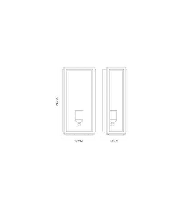 Lille 170mm Brass Wall Light Old Bronze & Frosted - LR.E01.73.005.FR