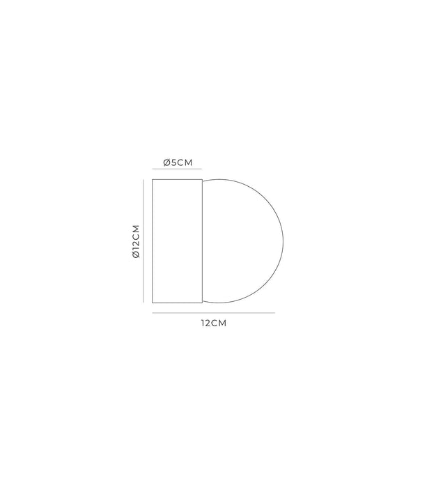 Orb Sur Medium Wall Light Old Brass - LR.i01.54e.M.OB + LR.i01.54M.WH + LR.A03.M.WH