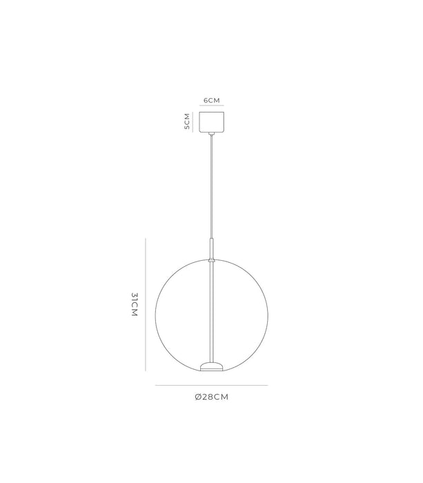 Orb Large LED Air Pendant Light Old Brass & Clear - LR.i02.56.280CL.OB