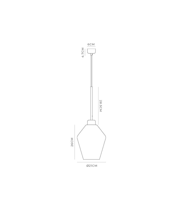 Parlour Lite Geo Pendant Light Black & White - LR.i02.26.BL + LR.A01.005.WH