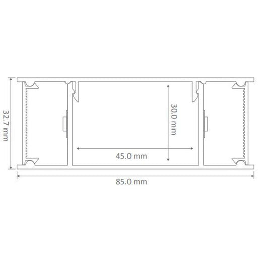 Buy Wall Sconce Australia Lumaline Up & Down Wall Sconce W600mm Aluminium 5000K - 23604