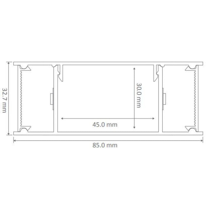 Buy Wall Sconce Australia Lumaline Up & Down Wall Sconce W600mm Aluminium 3000K - 23600