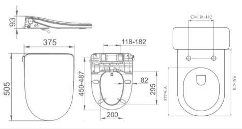 Thea Luxury Bidet Seat White - BS36-L