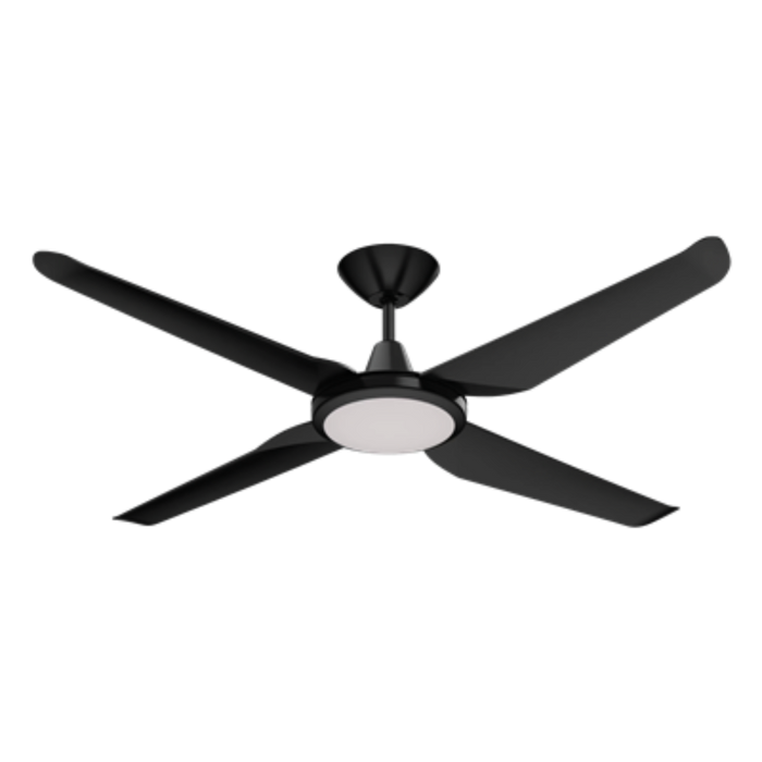 Buy DC Ceiling Fans With Light Australia Motion DC Ceiling Fan 52" Black LED Light White - 60050