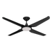 Buy DC Ceiling Fans With Light Australia Motion DC Ceiling Fan 52" Black LED Light White - 60050