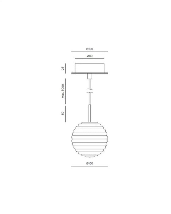 Doul LED Pendant Light 3W 2700k Matte Brass - ARO.C1310/ORO