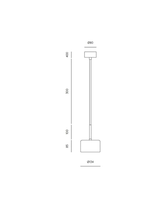 Cora Pendant Light White & Synthetic - ARO.C1129/O/BCO
