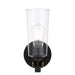 Buy Wall Sconce Australia Delmar 1 Light Wall Light Black / Clear - DELMAR WB-BKCL