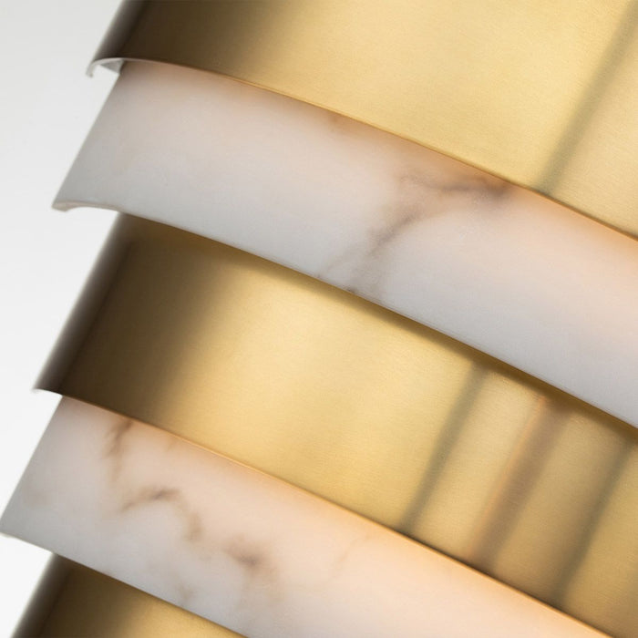 Echelon LED Wall Light 12W 3000K Heritage Brass or Alabaster - QN-ECHELON-W
