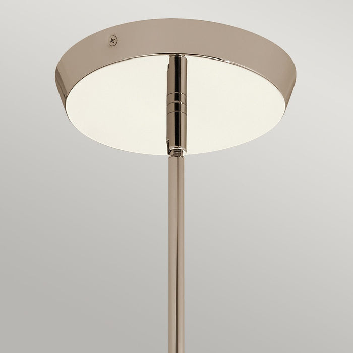 Kayva LED 9 Light 4 Arm Dual-lit Chandelier 24W 3000k Polished Nickel & Clear - QN-KAYVA9-PN