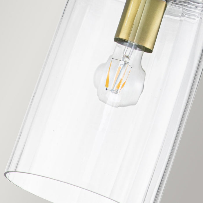 Kimrose 1 Light Mini Pendant Brushed Natural Brass - QN-KIMROSE-MP-BNB