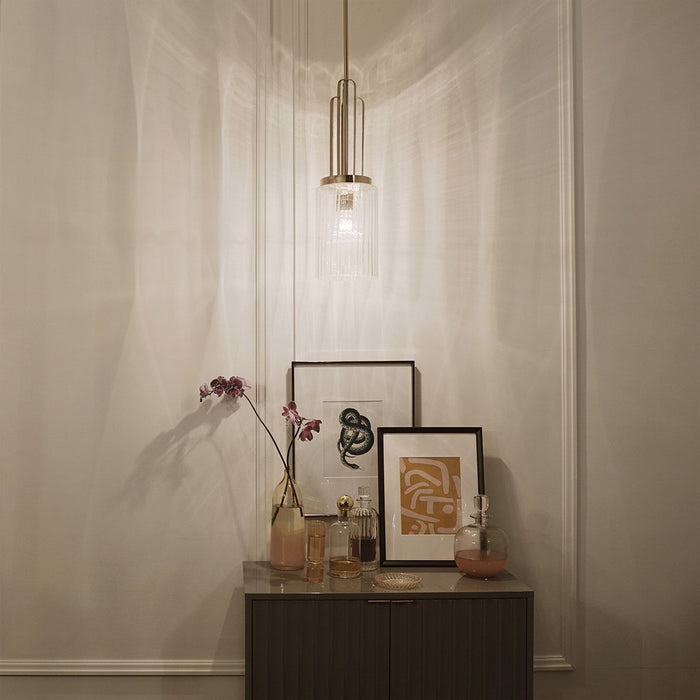 Kimrose 1 Light Mini Pendant Polished Nickel - QN-KIMROSE-MP-PN