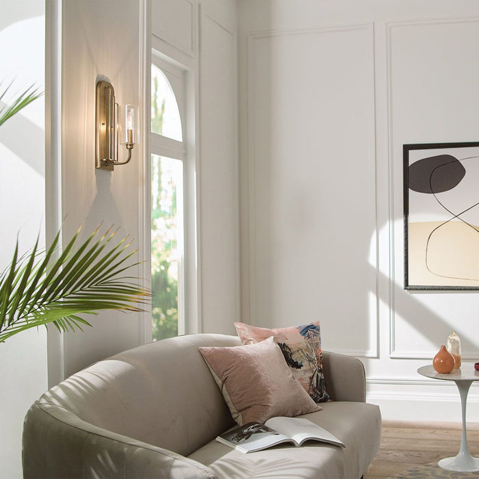 Kimrose Wall Light Brushed Natural Brass - QN-KIMROSE1-BNB