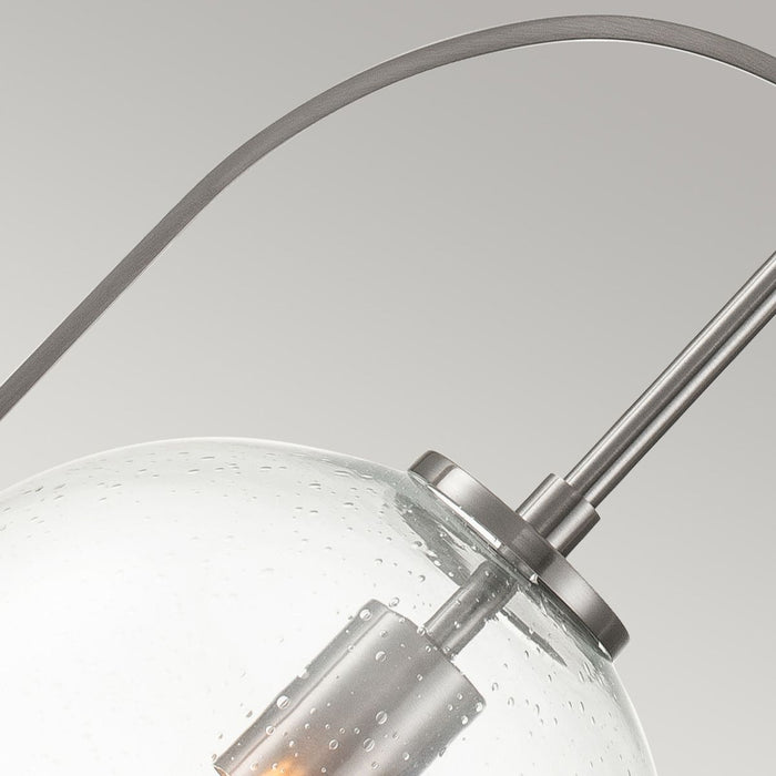 Somerset Medium Pendant Light Brushed Nickel & Clear - QN-SOMERSET-P-C-BN