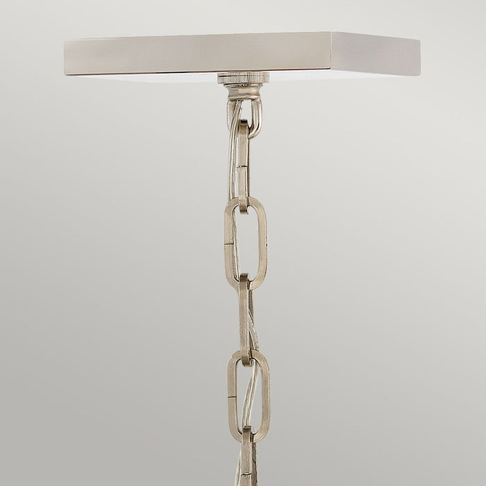 Stinson Large Pendant 4 Light Black & Polished Nickel - QN-STINSON-4P-L-BK