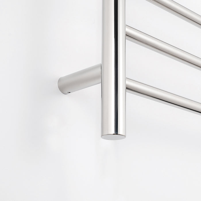 Heated Round Ladder 750 x 750mm Mirror Polished - RTR06LEFT