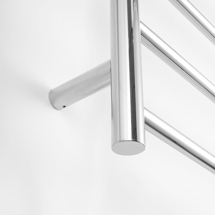 Heated Round Ladder 900 x 750mm Mirror Polished - RTR08LEFT