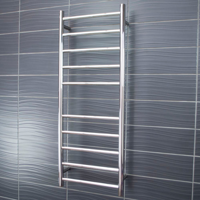 Heated Round Ladder 430 x 1100mm Mirror Polished - RTR430RIGHT