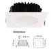 Buy Recessed Downlights Australia ECOGEM S9041TC Square Dimmable LED Downlight White 10W TRI Colour - S9041 TC S WH
