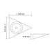 Buy Under Cabinet Lights Australia ANOVA S9105ST Surface Mounted LED Cabinet Light Satin Nickel 12V 4W 3000K - S9105WW ST/SN