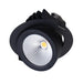 Buy Recessed Downlights Australia Scoop Round Recessed Downlight 13W Black Aluminium 4000K - 20451
