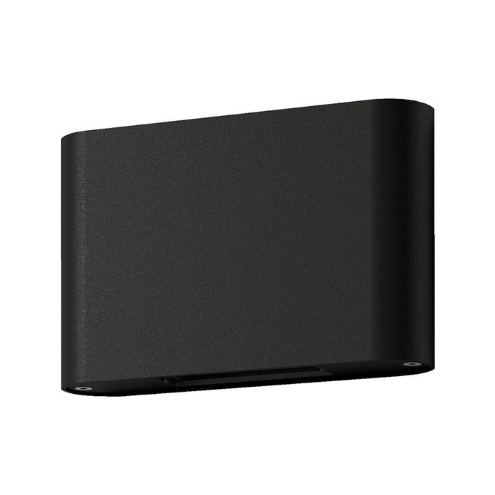 Buy Up / Down Wall Lights Australia Sierra Round Up & Down Wall 2 Lights Black Aluminium 5000K - 19635
