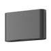 Buy Up / Down Wall Lights Australia Sierra Round Up & Down Wall 2 Lights Dark Grey Aluminium 5000K - 19631