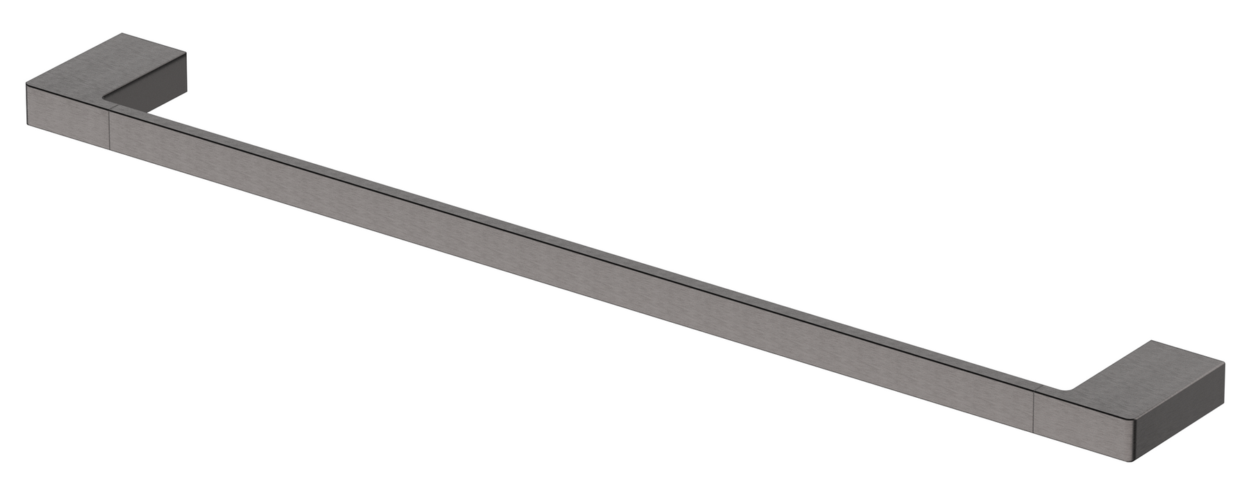 Milos 800mm Single Towel Rail Gun Metal - 2324-800-P-GM