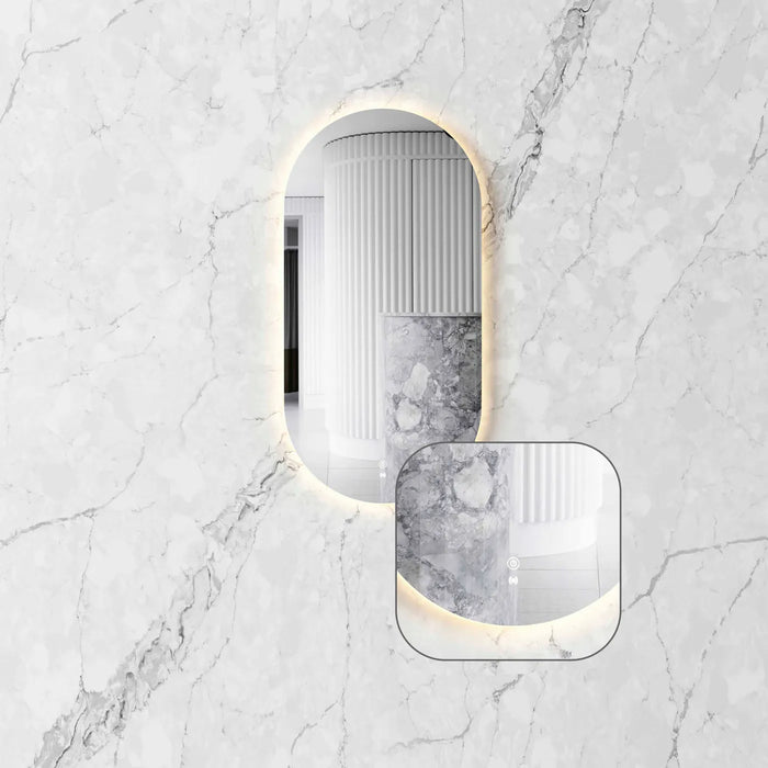 Noosa Oval LED Mirror 900x450 CCT - LED-OV9045N