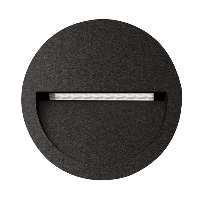 Buy Outdoor Step Lights Australia Zac Round Outdoor Step Light 12V Black Aluminium 3000K - 19770