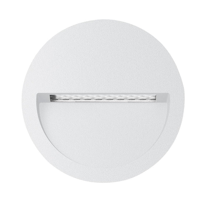 Buy Outdoor Step Lights Australia Zac Round Outdoor Step Light 12V White Aluminium 3000K - 19776