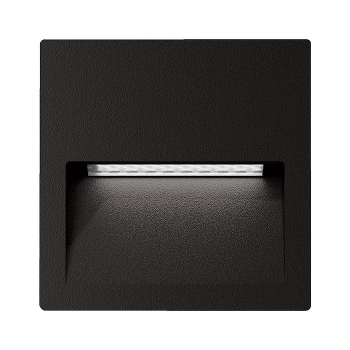 Buy Outdoor Step Lights Australia Zac Square Outdoor Step Light Black Aluminium 5000K - 19736