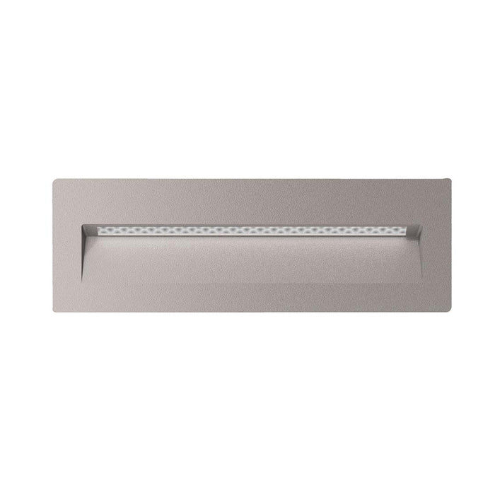 Buy Outdoor Step Lights Australia Zac Rectangular Outdoor Step Light 12V Silver Aluminium 5000K - 19791